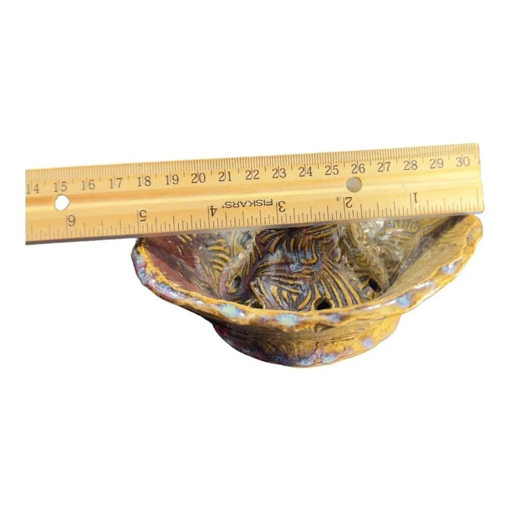 Hand Made‎ Primitive Studio Art Pottery Pitcher With Juice Rimmer Stackable VTG
